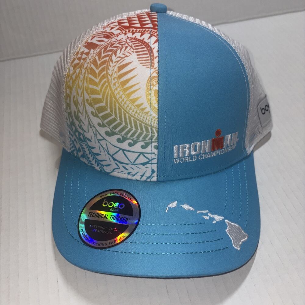 Ironman World Championship Hat Cap Snap Back One Size Multi Color Tribal BOCO